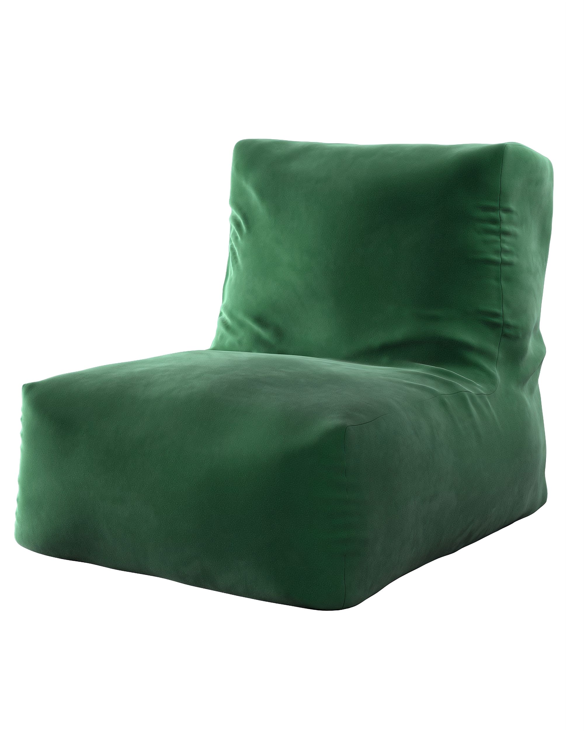 Puf-křeslo Poppy barva zelená látka lesklé, sametová