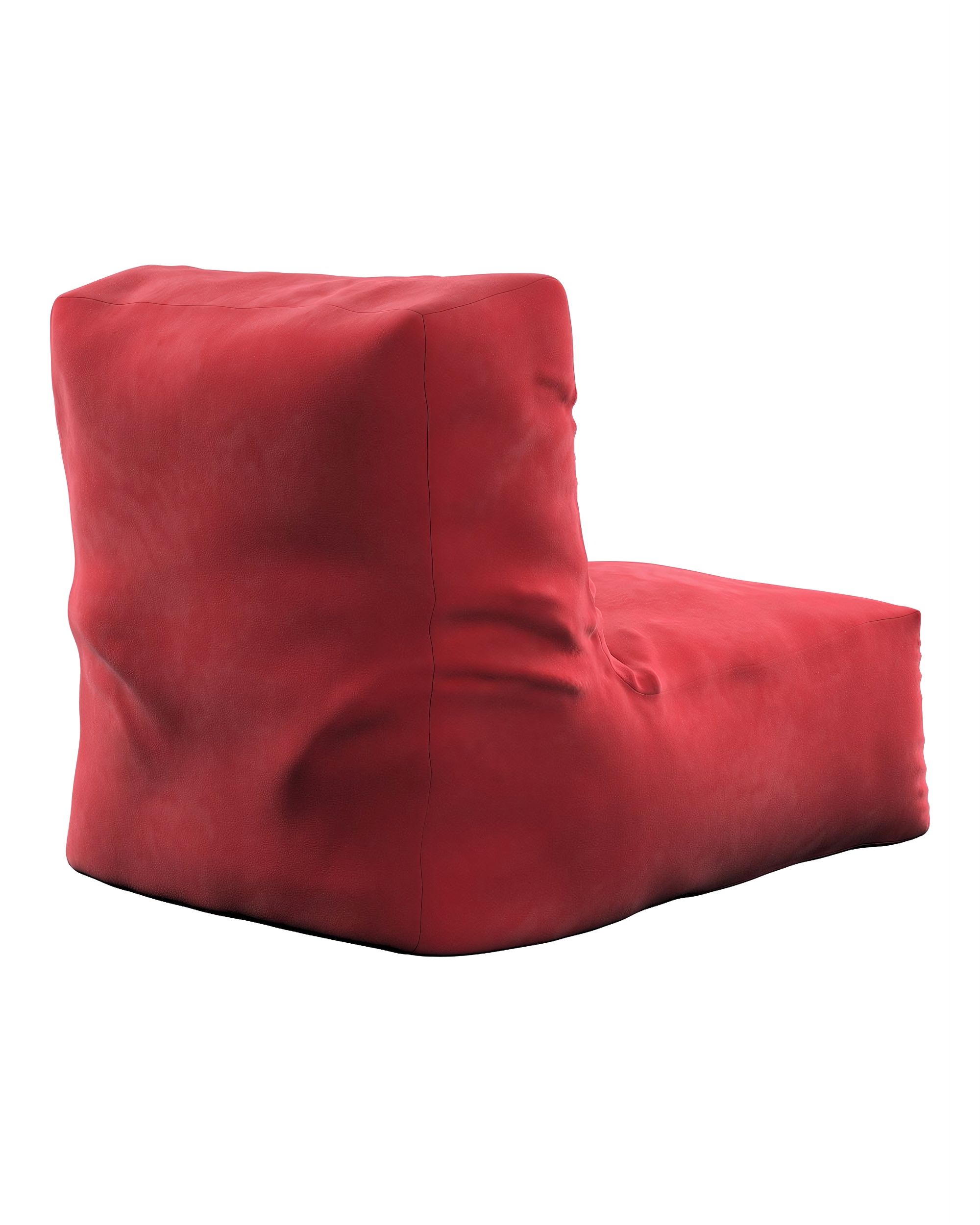 Puf-křeslo Poppy barva červená látka lesklé, sametová (hover)