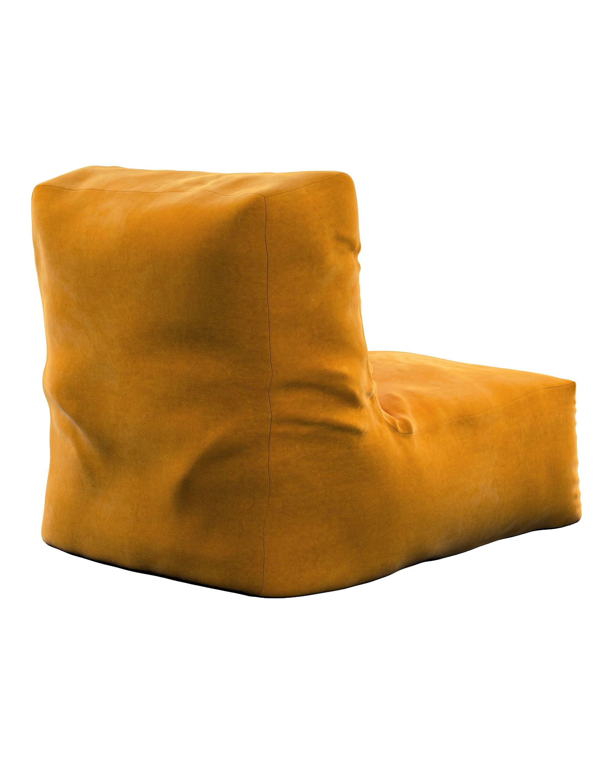Puf-křeslo Poppy barva žlutá látka lesklé, sametová (hover)