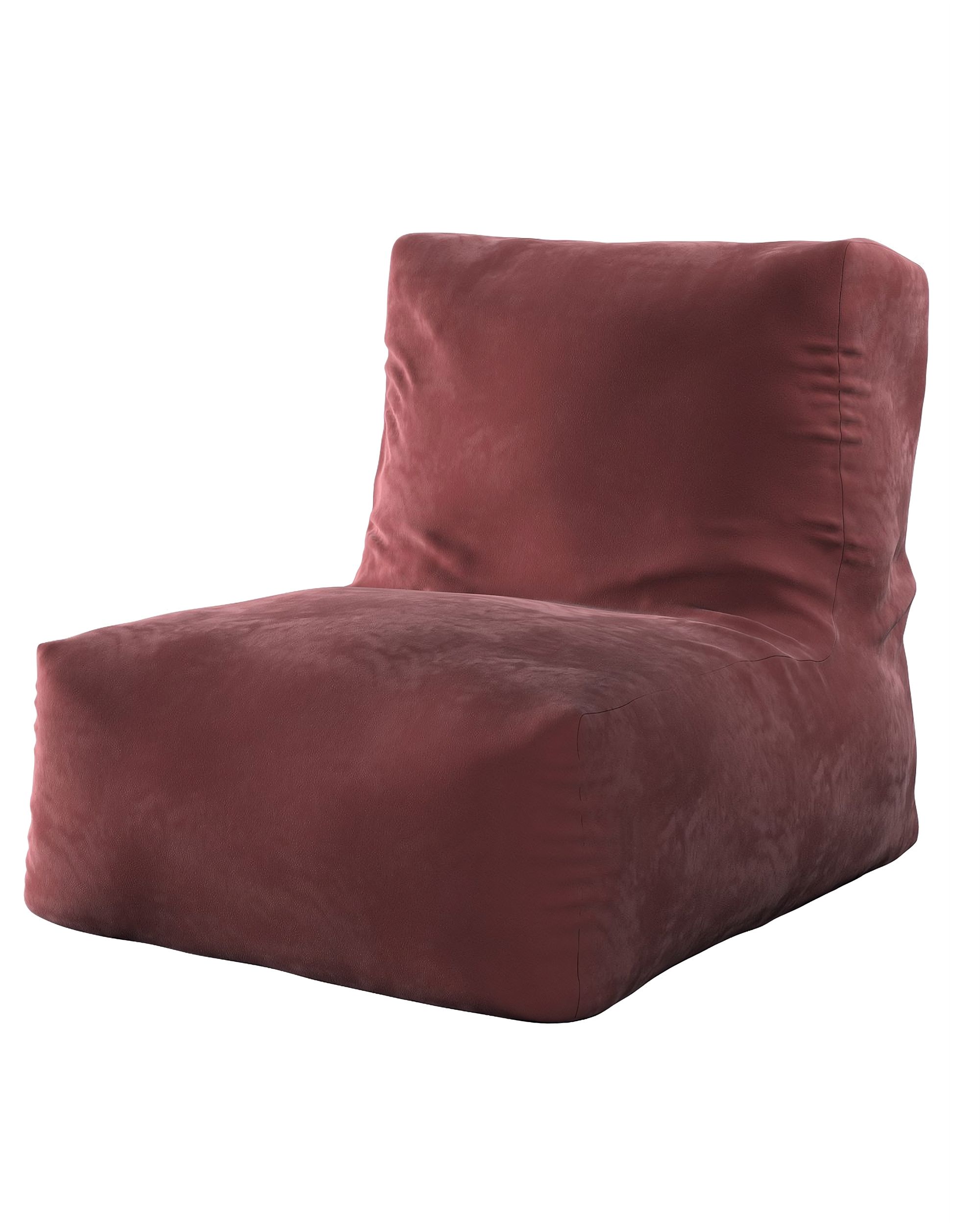 Puf-křeslo Poppy barva červená látka lesklé, sametová