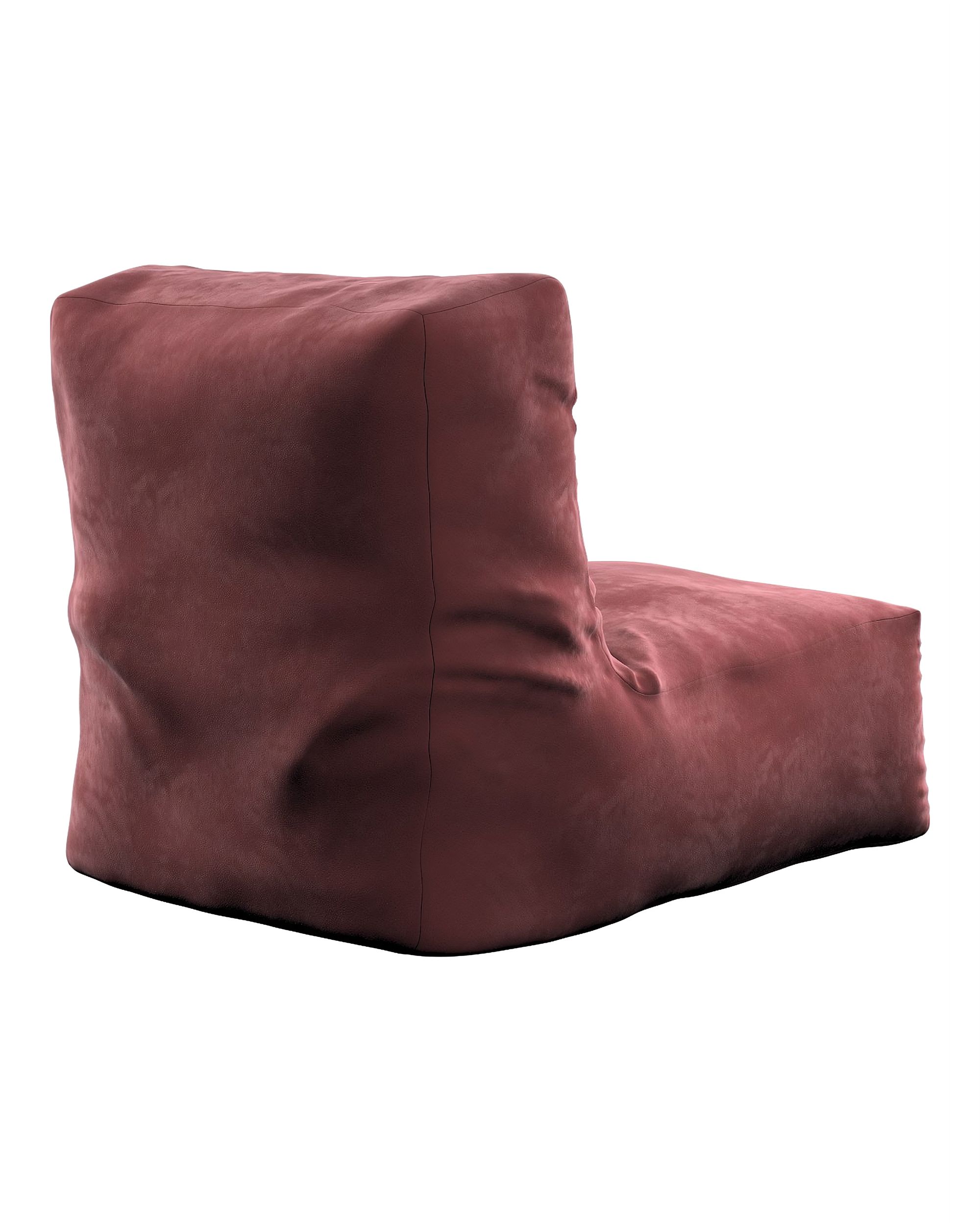 Puf-křeslo Poppy barva červená látka lesklé, sametová (hover)