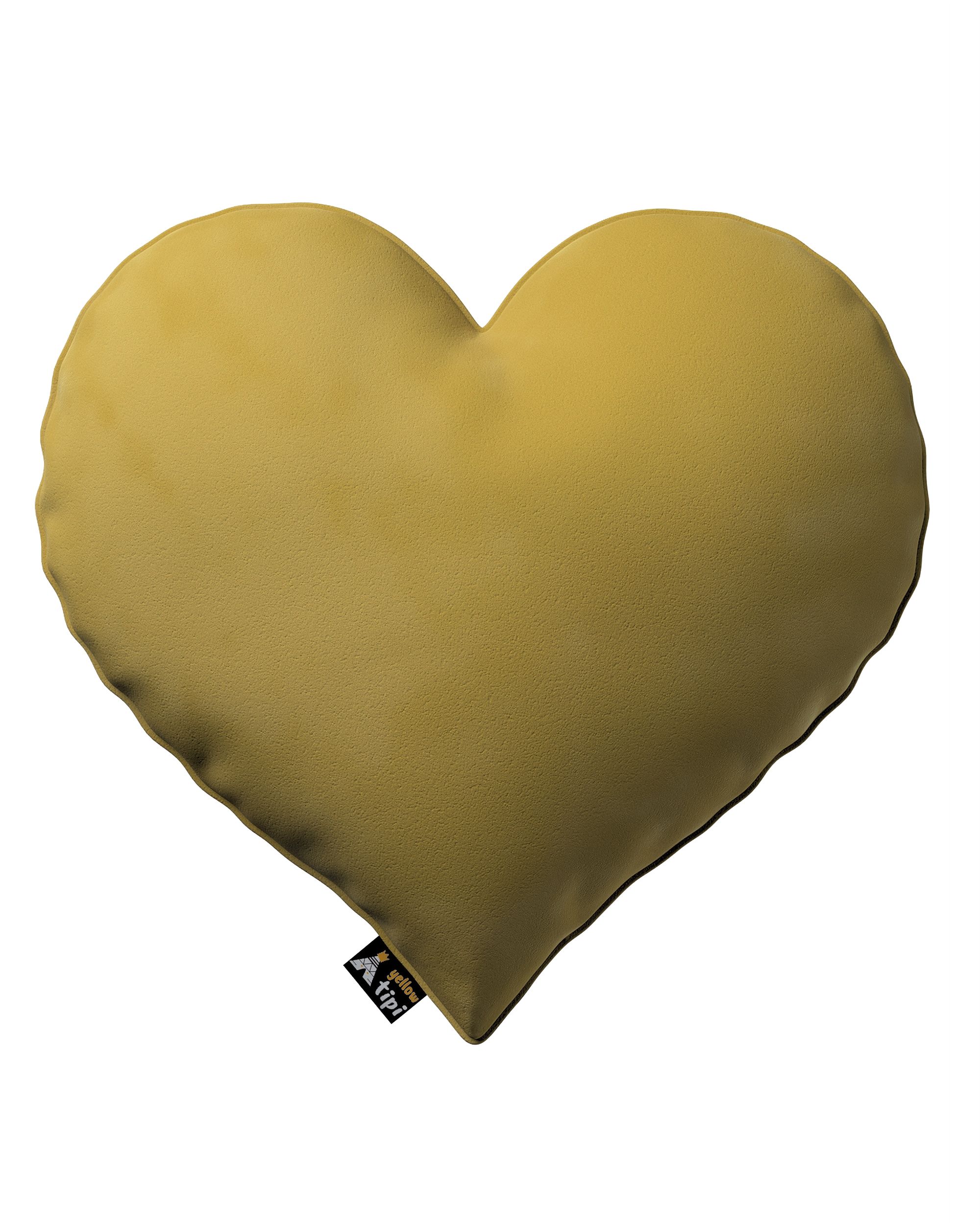 Polštář Heart of Love barva zelená látka lesklé, sametová