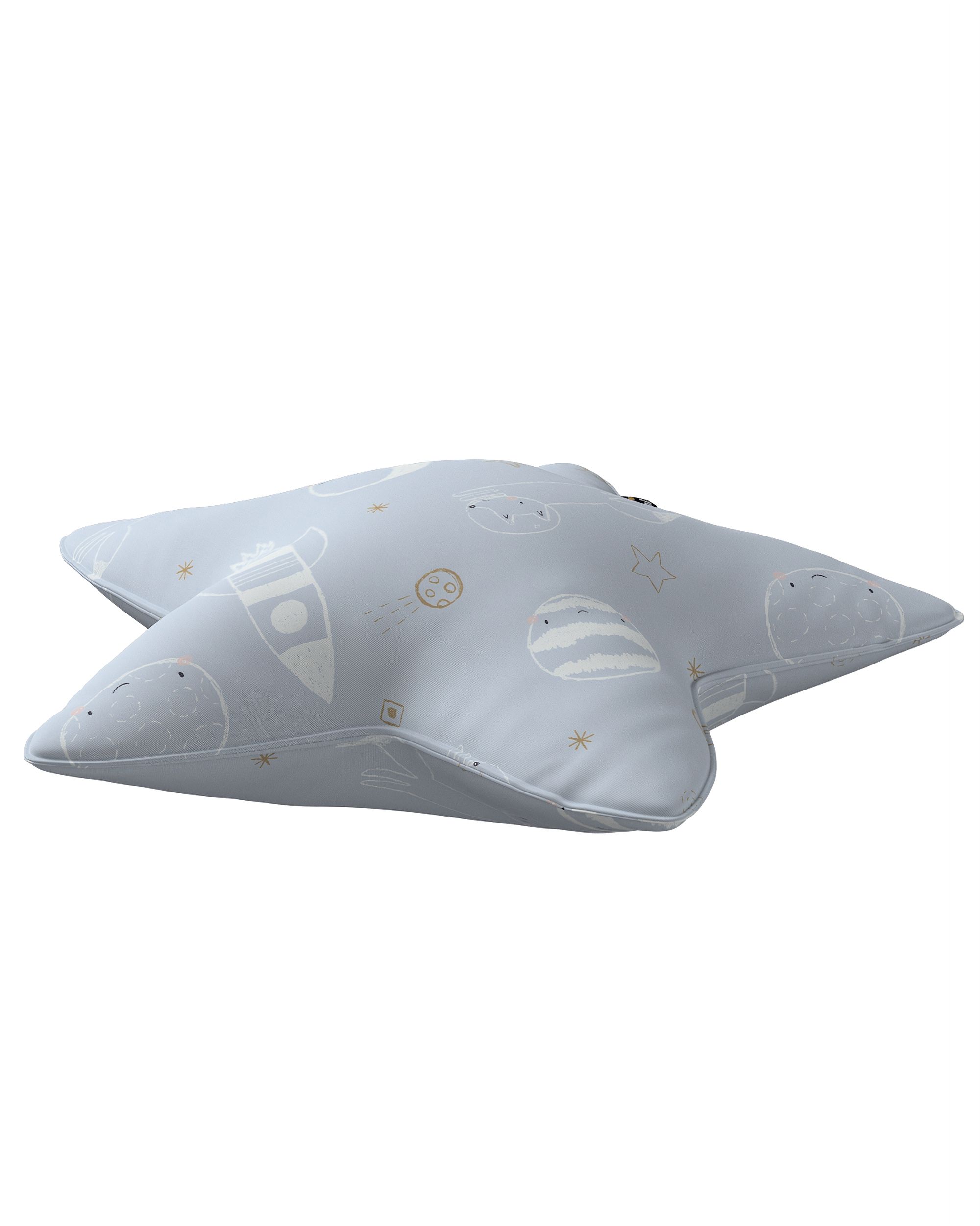 Polštář Lucky Star barva modrá látka vzorované (hover)