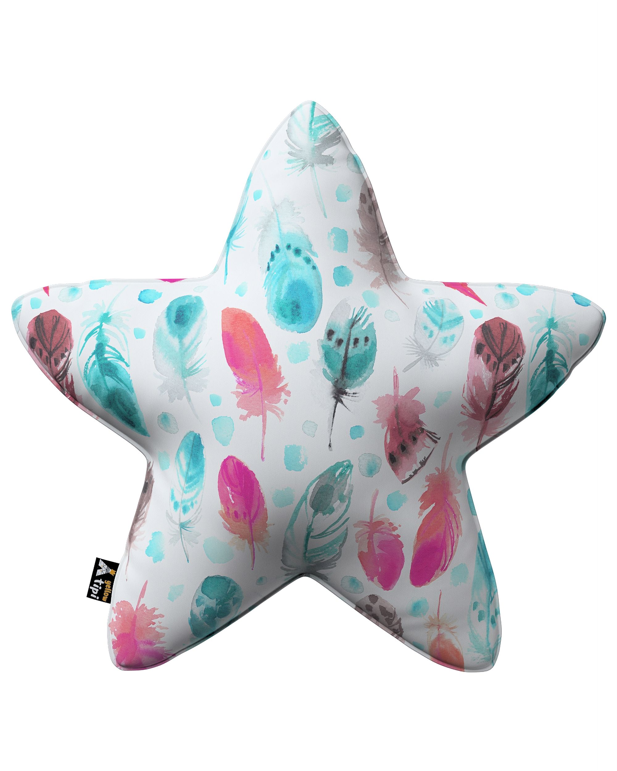 Polštář Lucky Star barva modrá látka vzorované