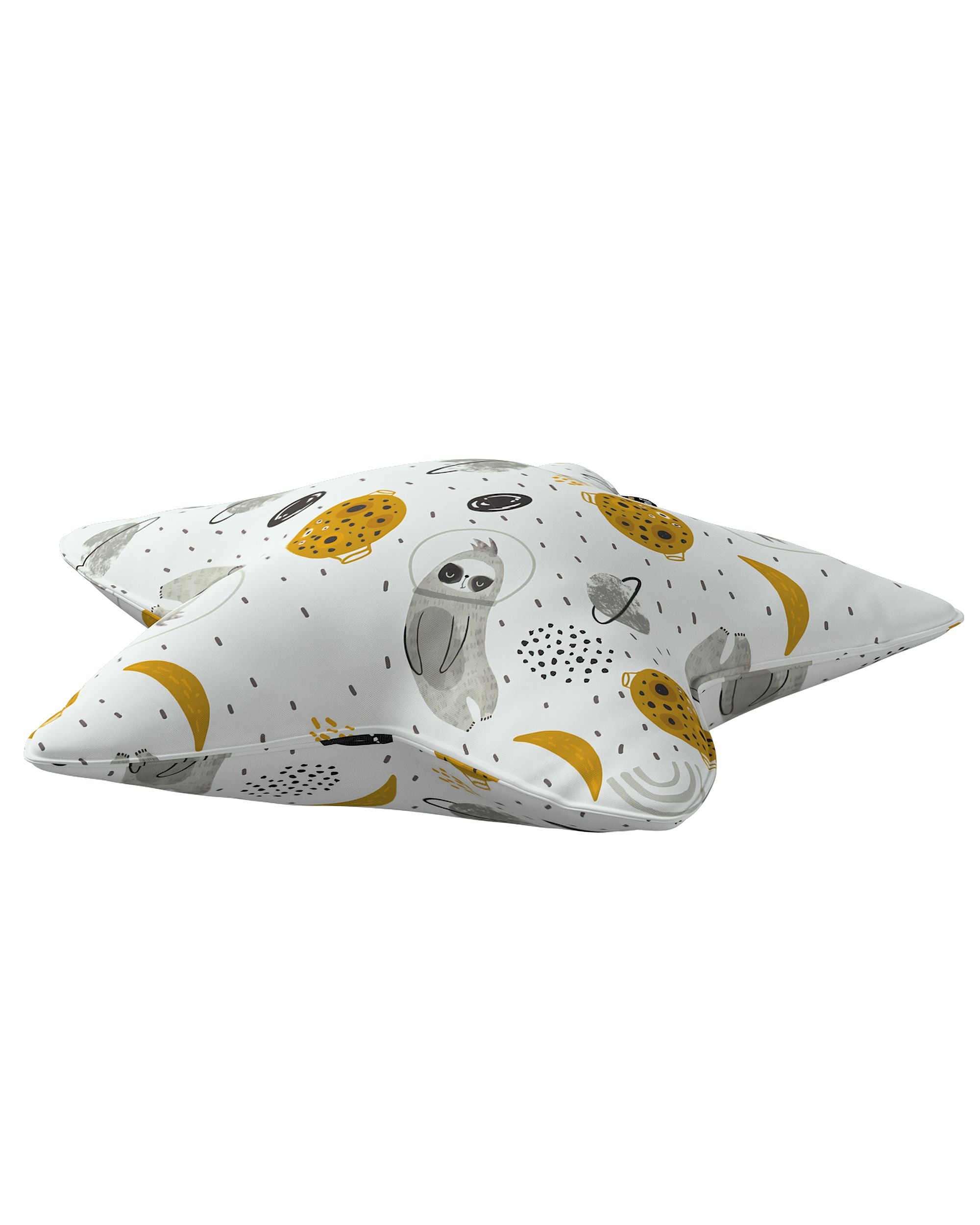 Polštář Lucky Star barva bílá látka vzorované (hover)