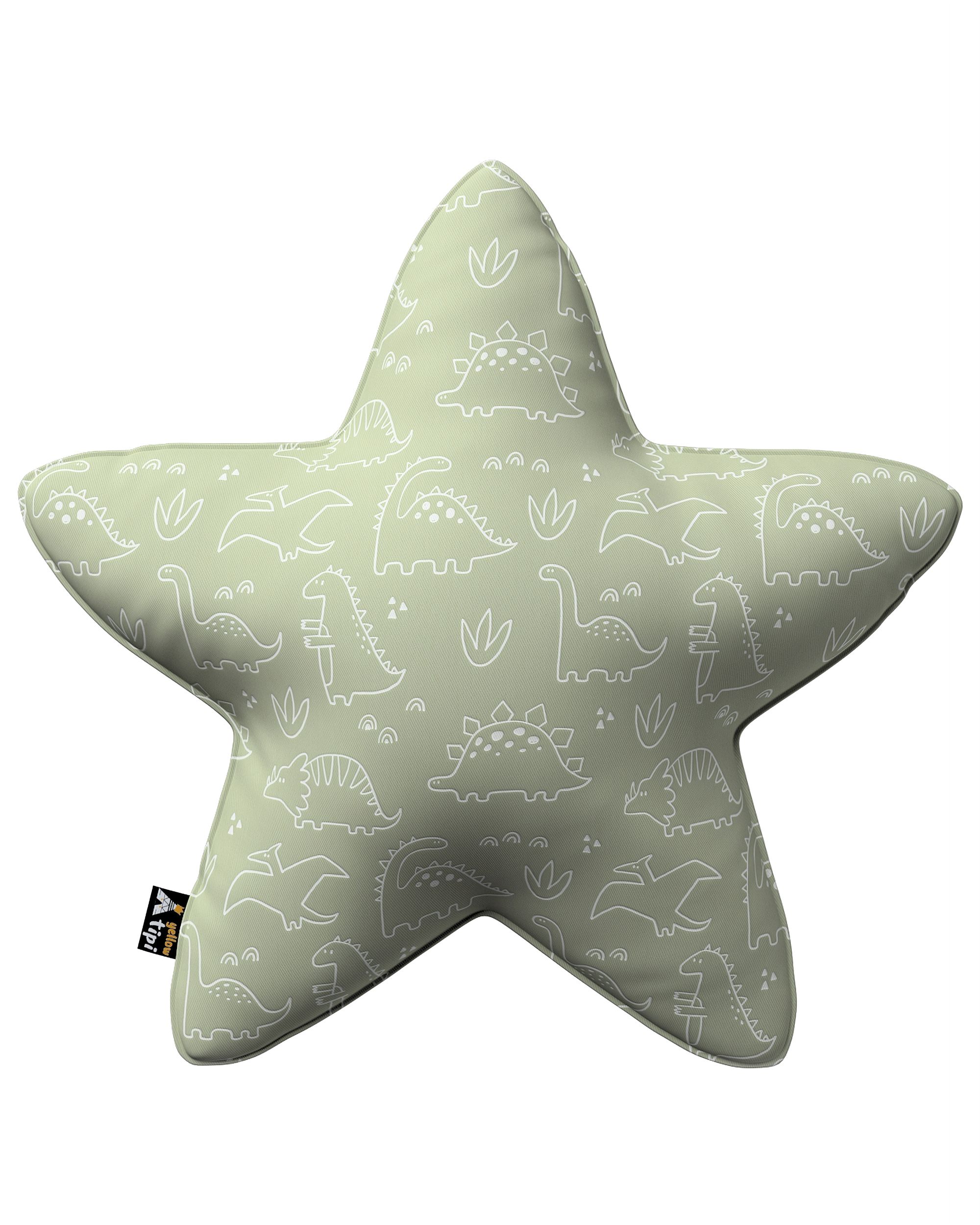 Polštář Lucky Star barva zelená látka vzorované