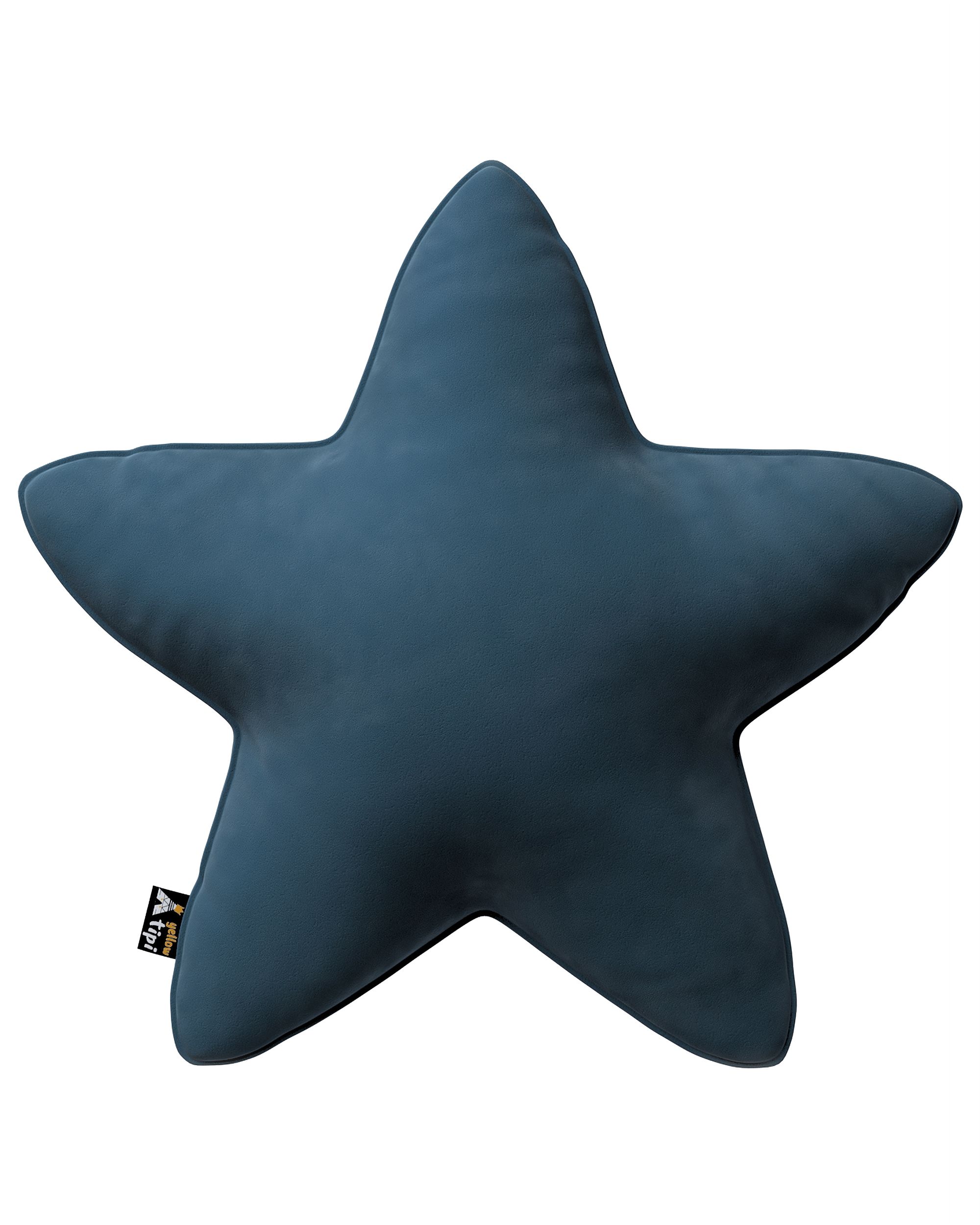 Polštář Lucky Star barva modrá látka lesklé, sametová