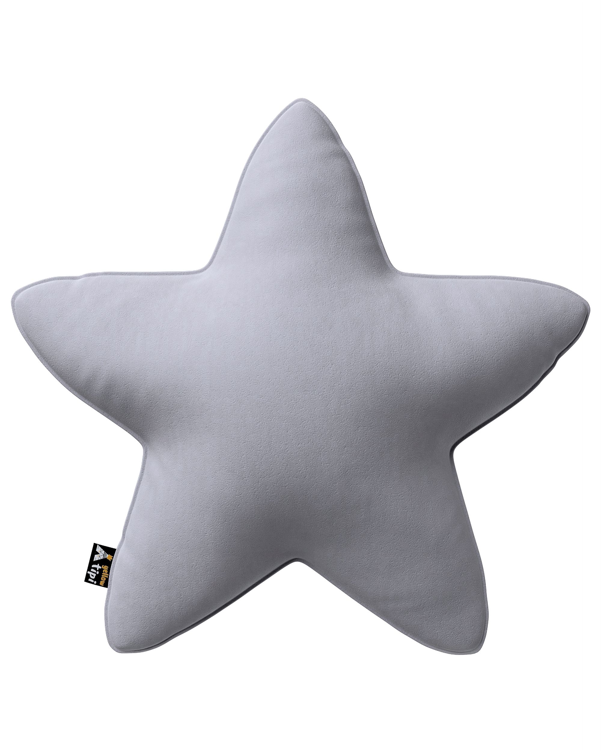 Polštář Lucky Star barva šedá látka lesklé, sametová