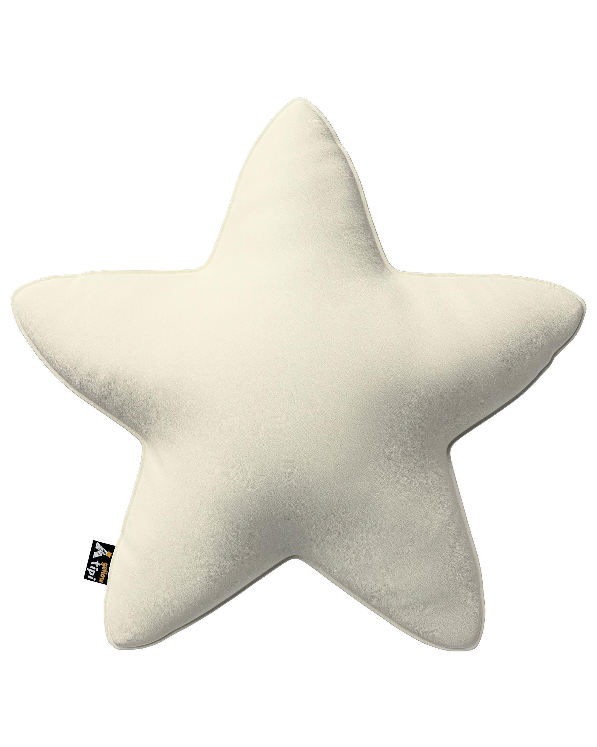 Polštář Lucky Star barva krémová látka lesklé, sametová