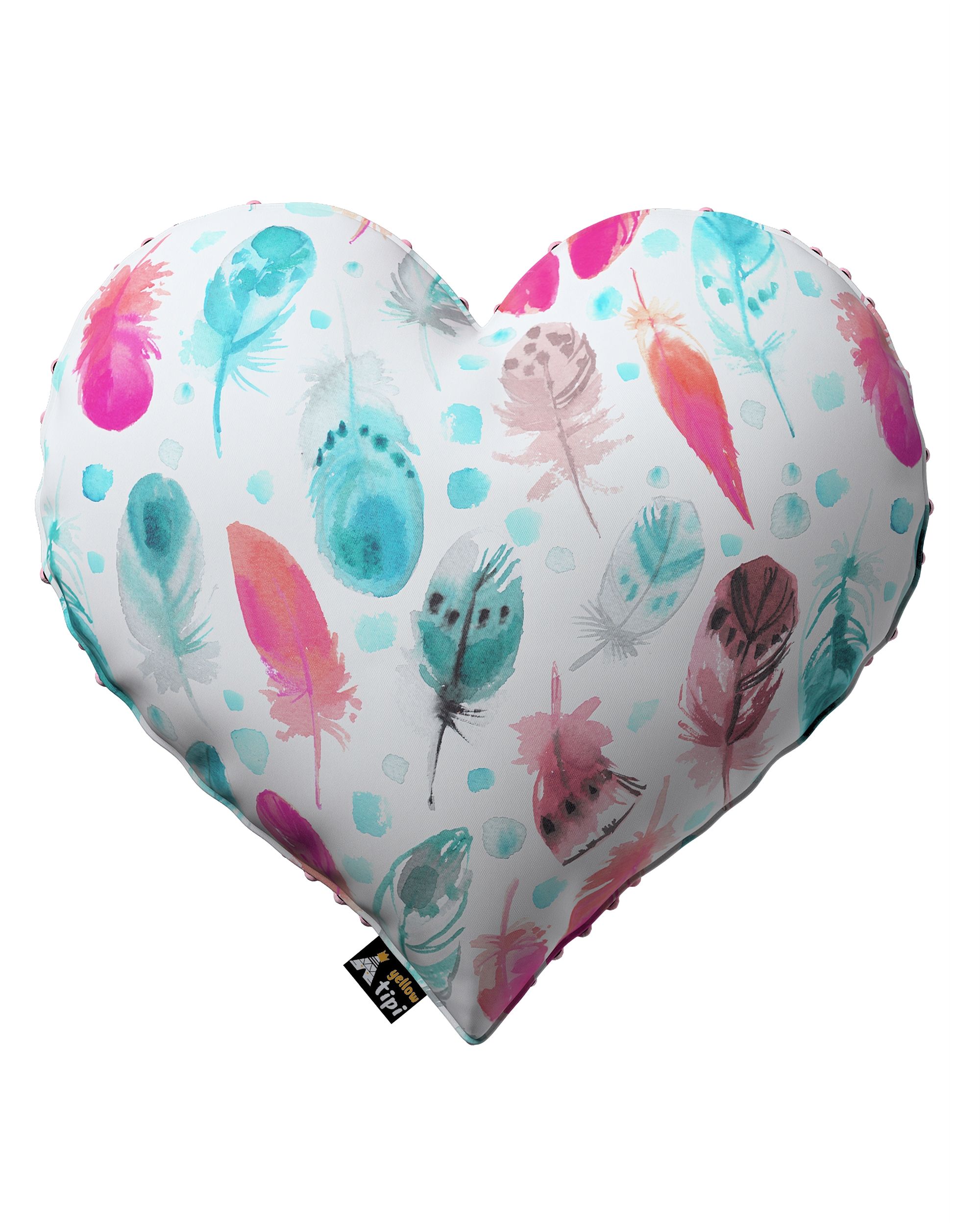 Polštář Heart of Love z minky barva modrá látka vzorované