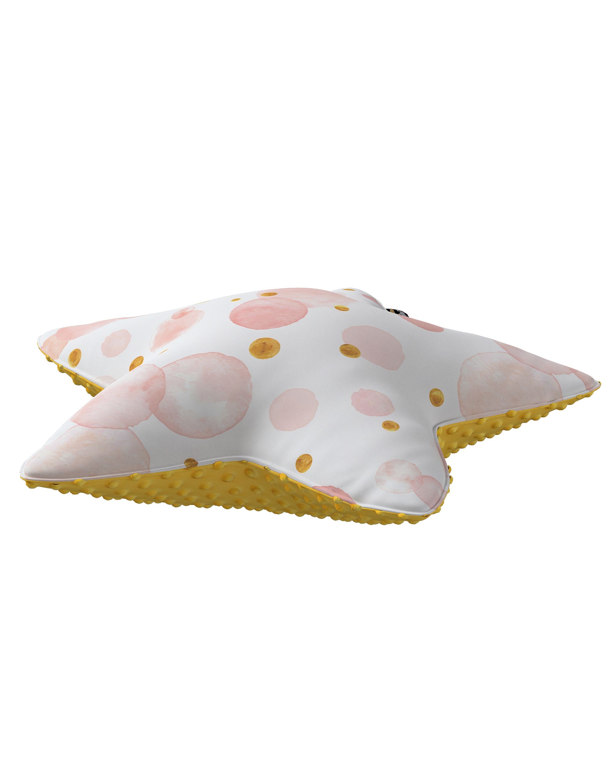 Polštář Lucky Star z minky barva růžová látka vzorované (hover)
