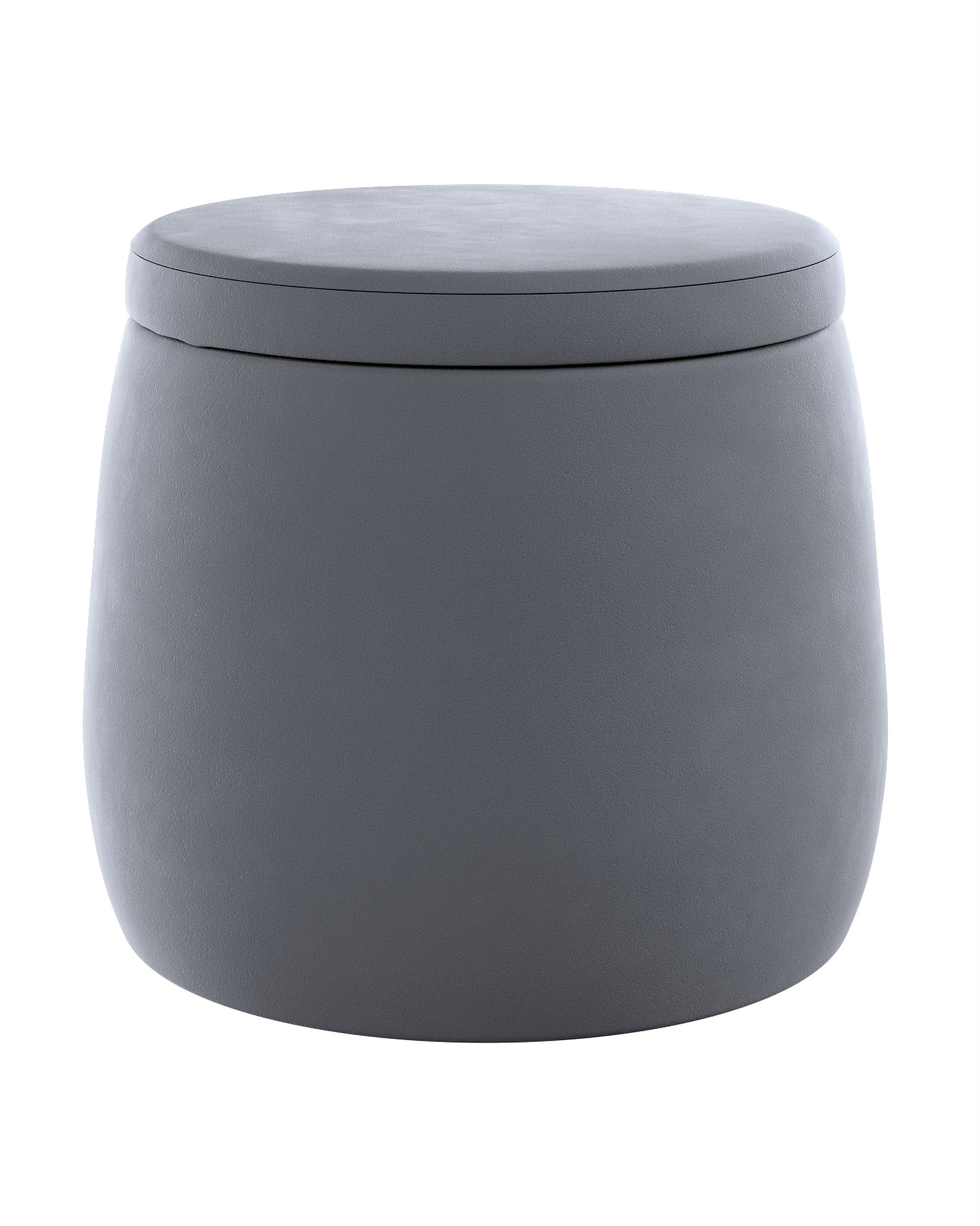 Puf Candy Jar barva šedá látka lesklé, sametová