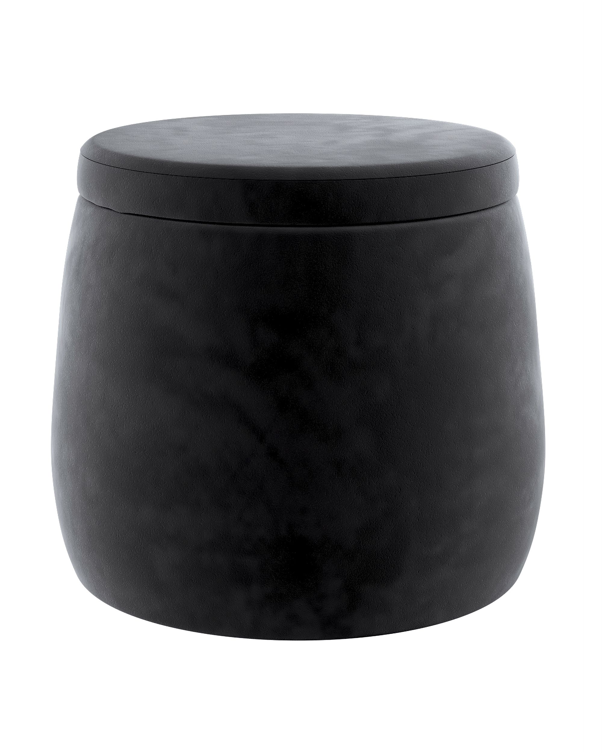 Puf Candy Jar barva černá látka lesklé, sametová