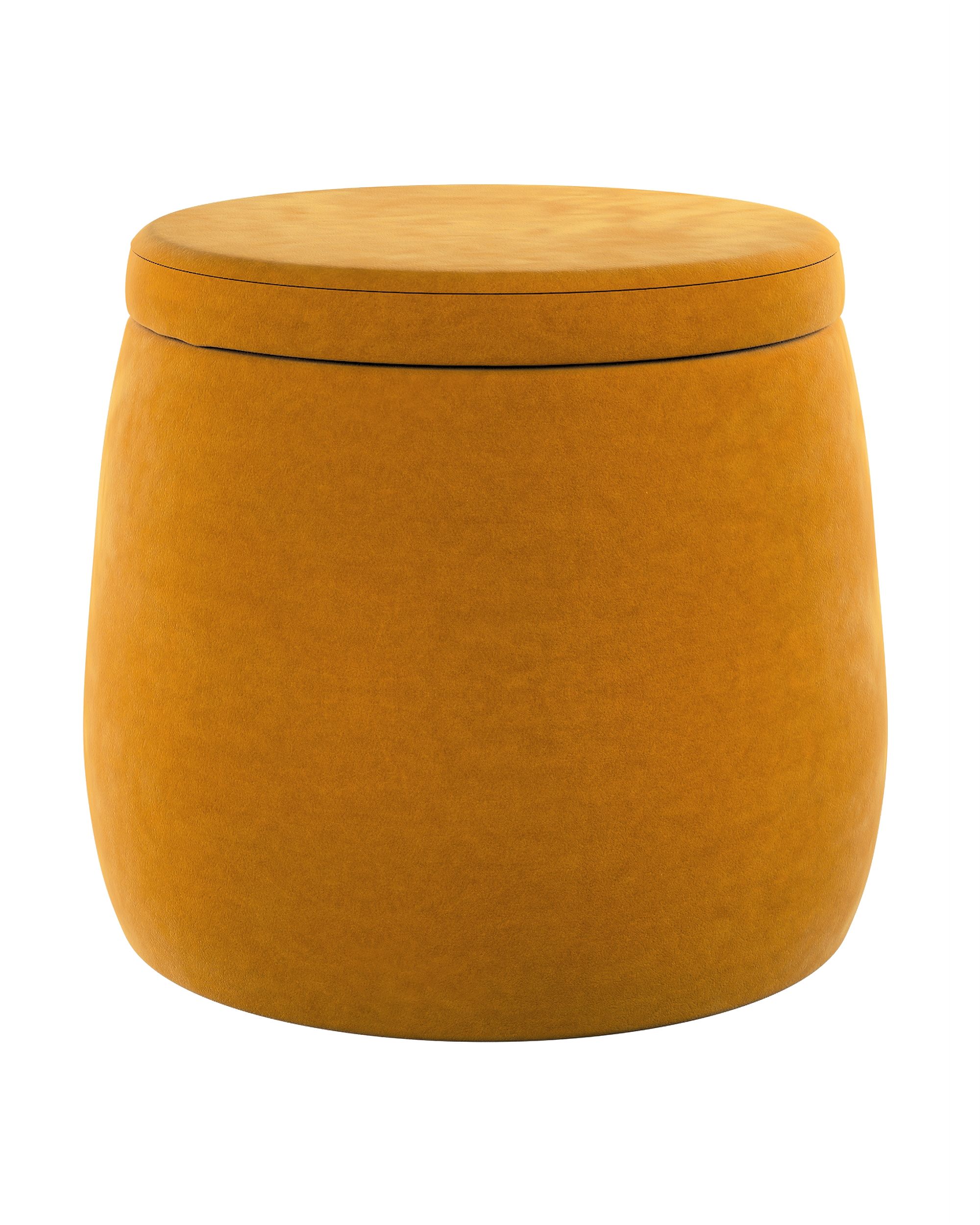 Puf Candy Jar barva žlutá látka lesklé, sametová