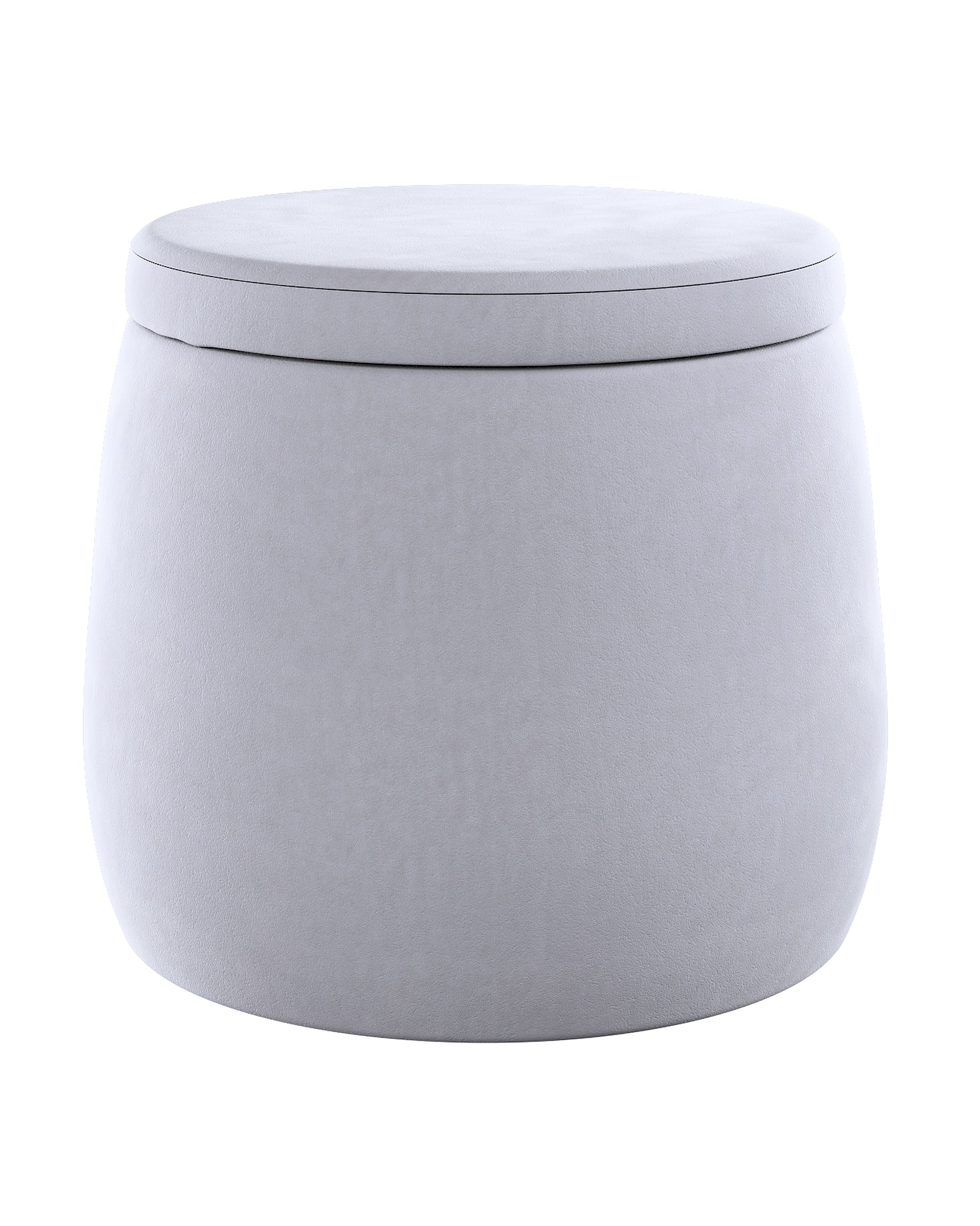 Puf Candy Jar barva šedá látka lesklé, sametová