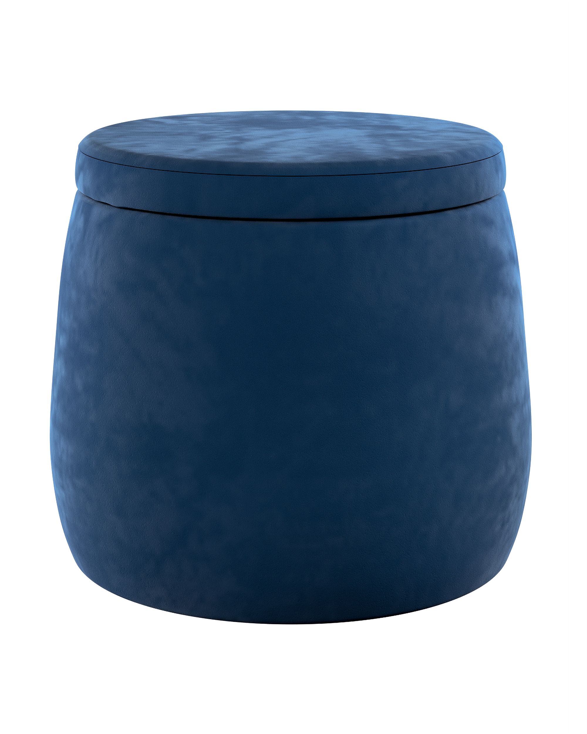 Puf Candy Jar barva tmavě modrá látka lesklé, sametová