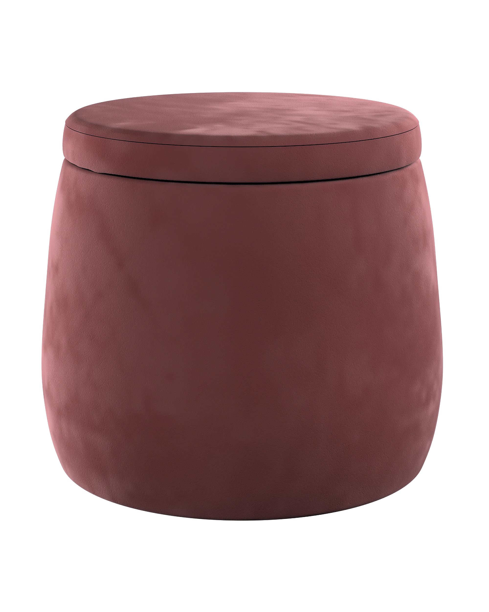 Puf Candy Jar barva červená látka lesklé, sametová
