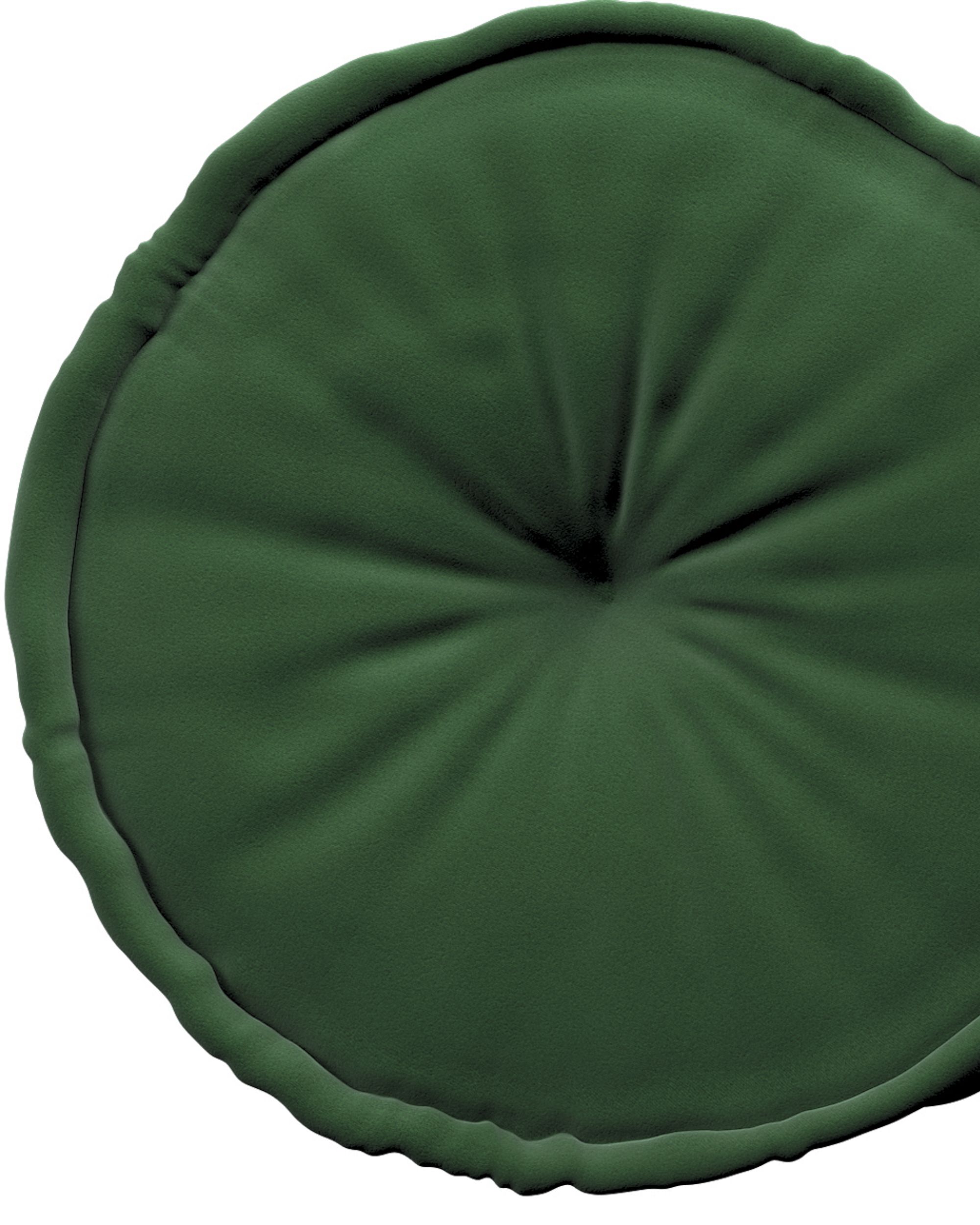 Francouzský puf barva zelená látka lesklé, sametová (hover)