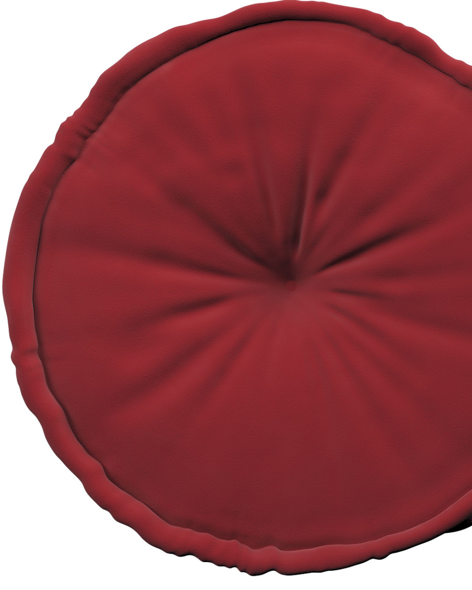 Francouzský puf barva červená látka lesklé, sametová (hover)