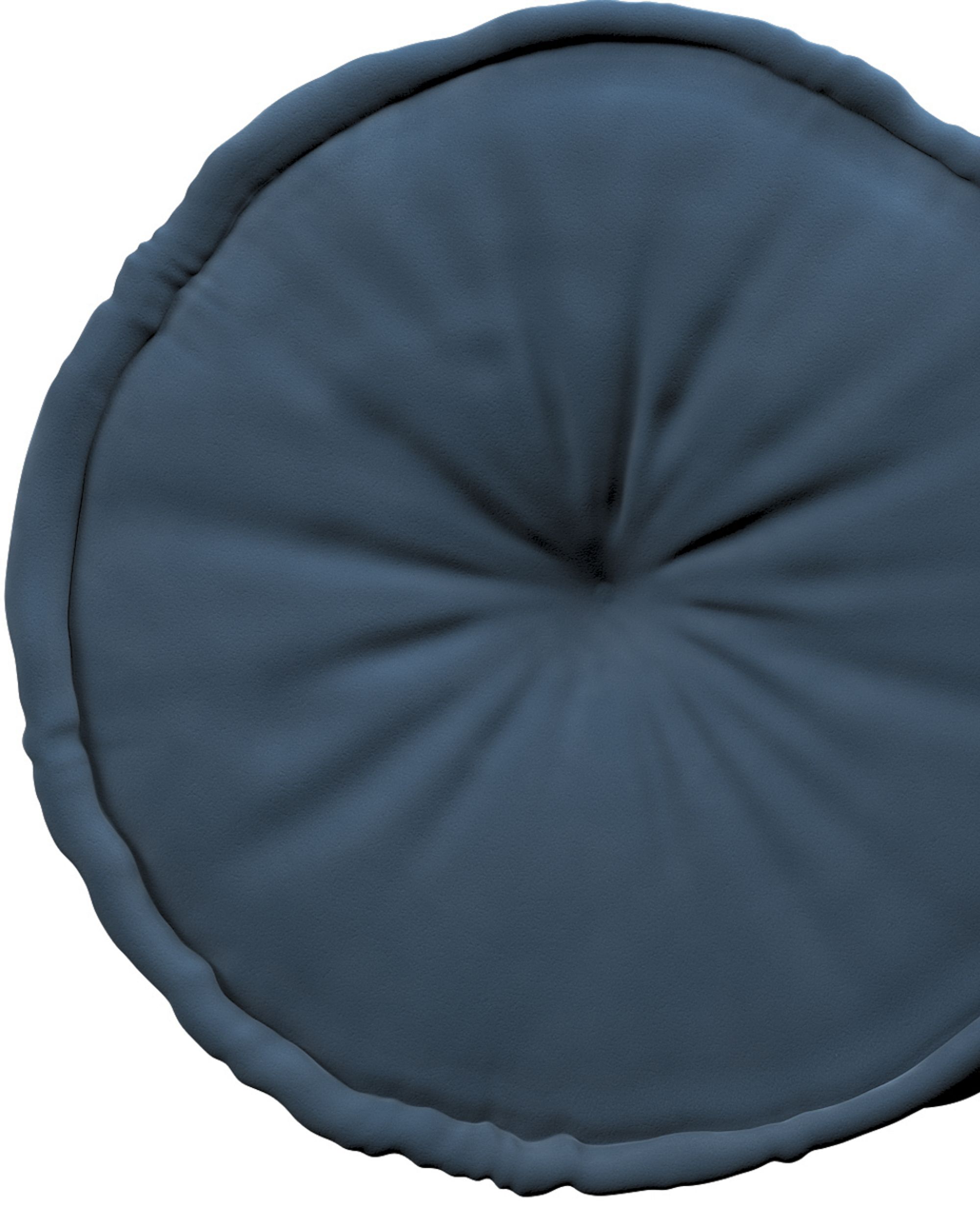 Francouzský puf barva modrá látka lesklé, sametová (hover)