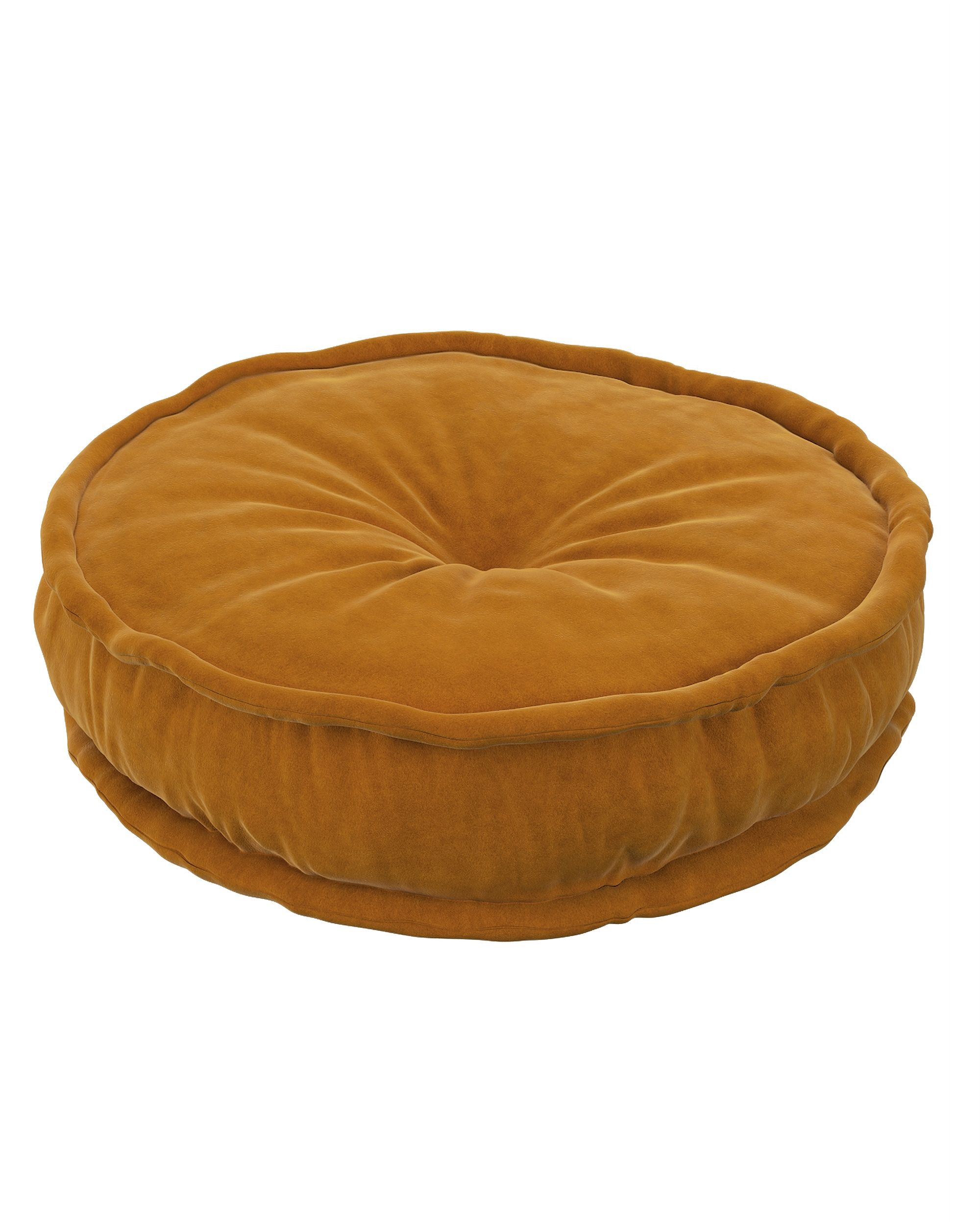 Francouzský puf barva žlutá látka lesklé, sametová