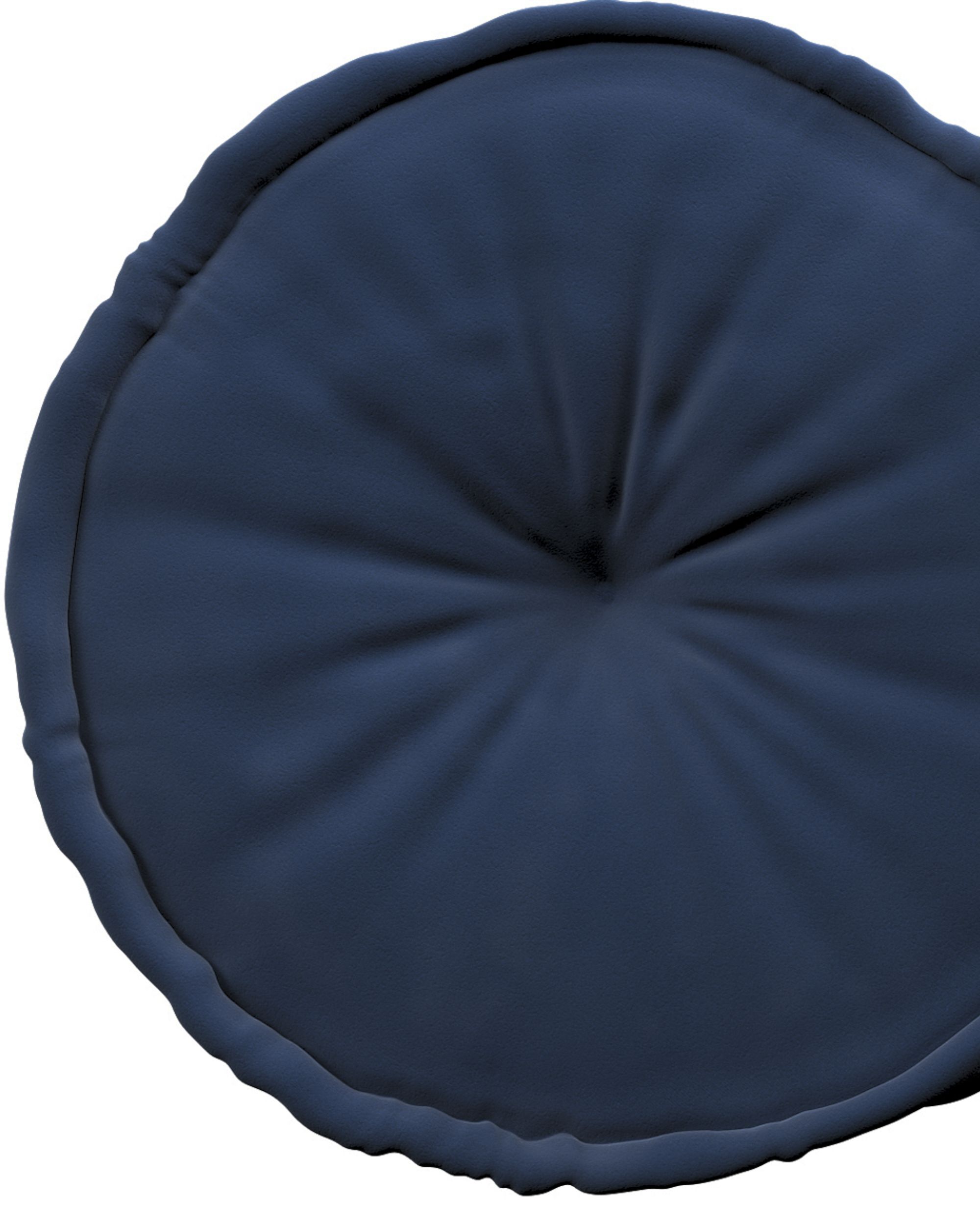 Francouzský puf barva tmavě modrá látka lesklé, sametová (hover)