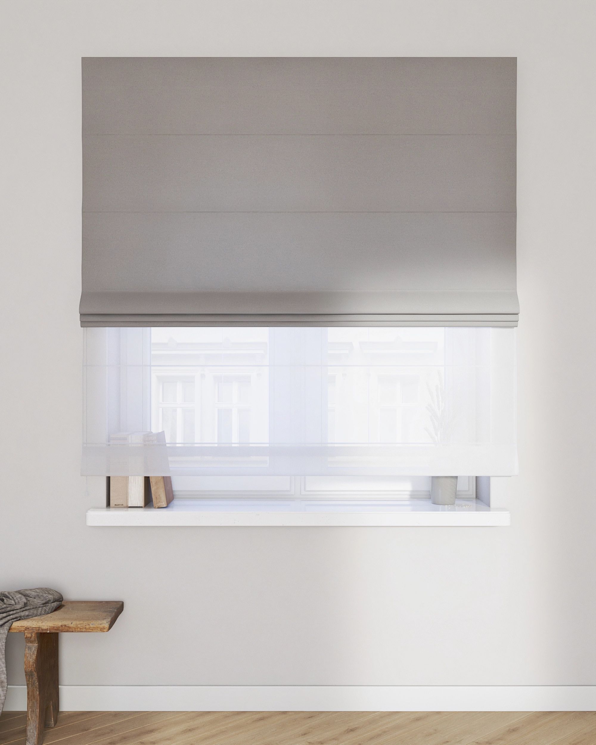 Dvojitá římská roleta barva šedá (hover)