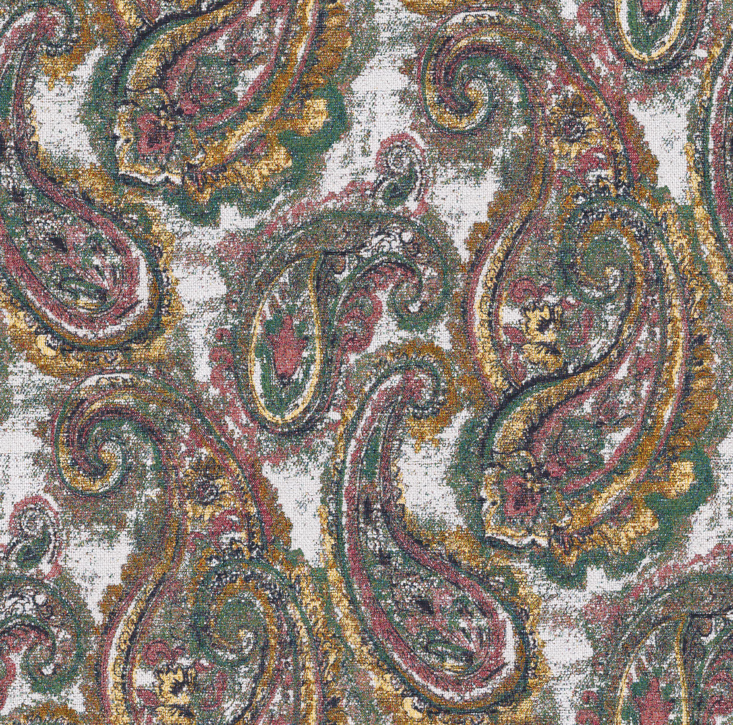 145-35 vícebarevný paisley na krémovém podkladu